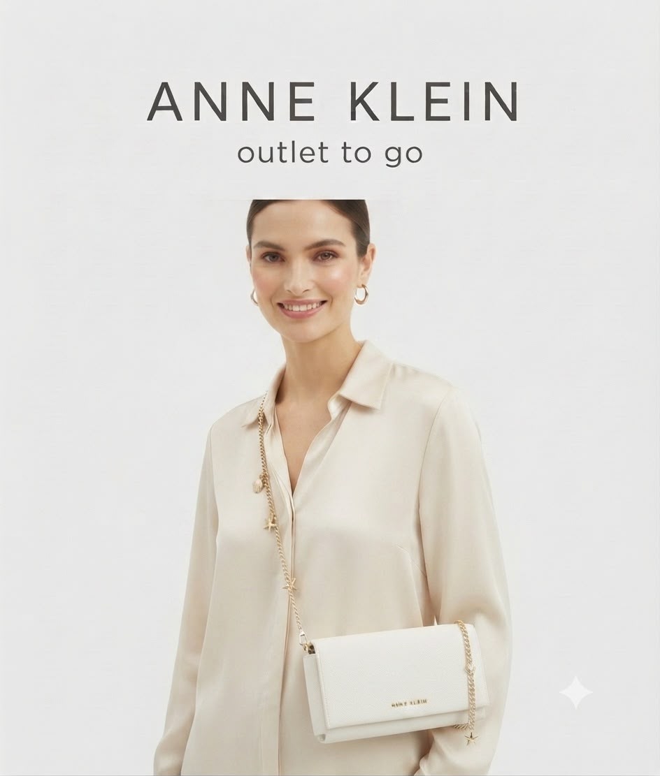 Anne Klein Bolsa Clutch Blanca con Cadena Dorada