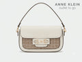 Bolsa de Hombro Anne Klein Blanca con Monograma