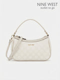Bolsa Nine West Monograma Crema con Asa y Correa