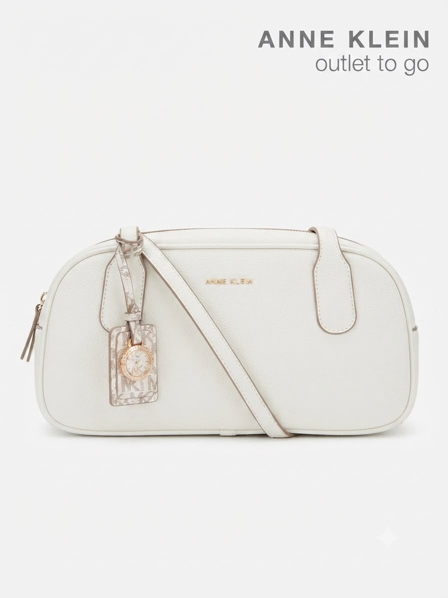Bolsa Crossbody Anne Klein Blanca con Charm