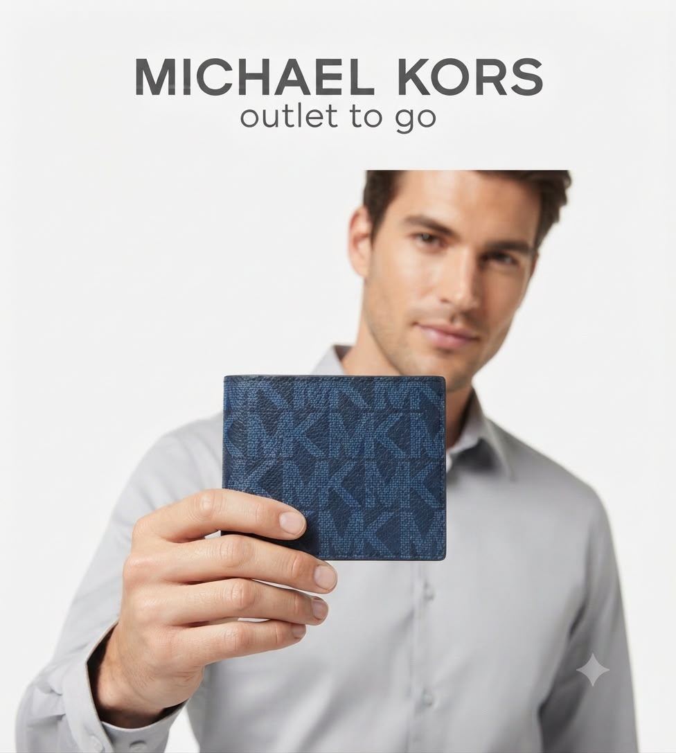 Michael Kors Slim Billfold Wallet para Hombre Color Azul Marino