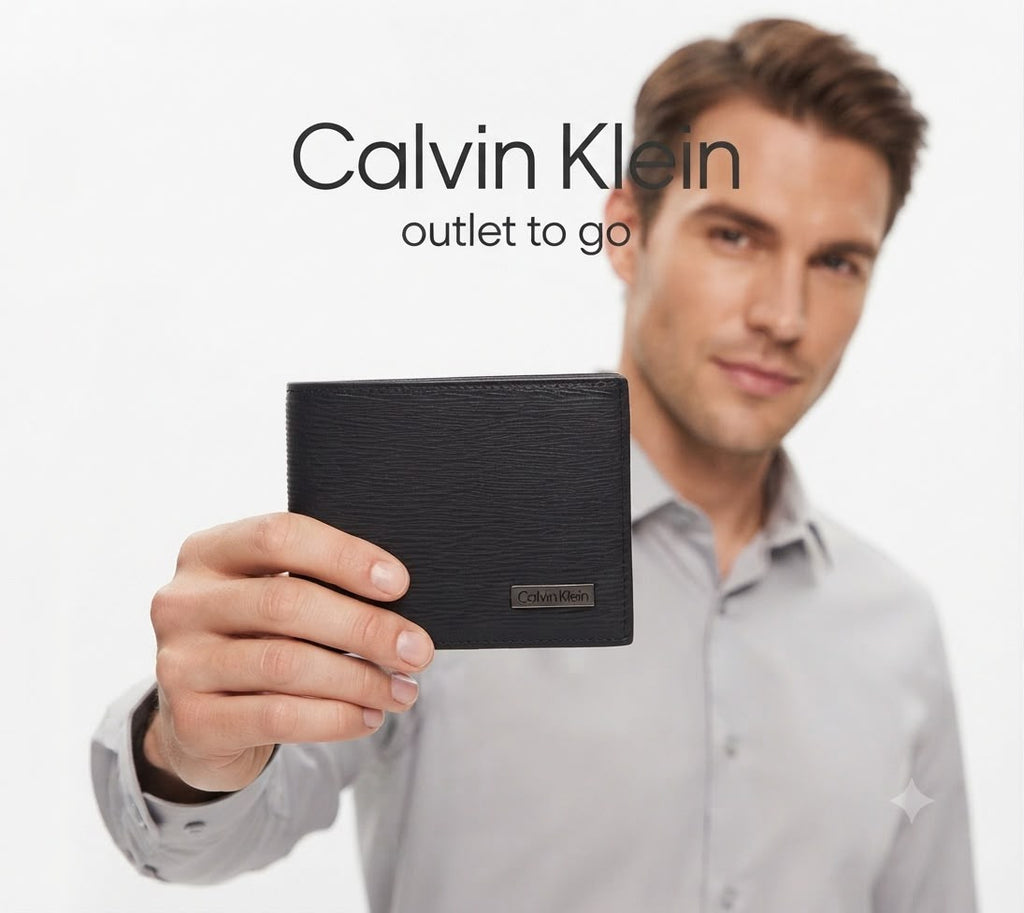 Calvin Klein Leather Wallet para Hombre Color Negro