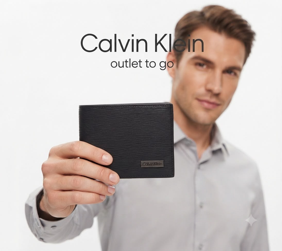 Calvin Klein Leather Wallet para Hombre Color Negro