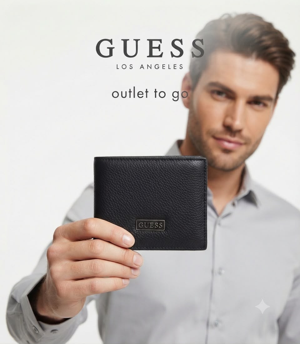 Guess Magnetic Reversible Flex Card Case para Hombre Color Negro