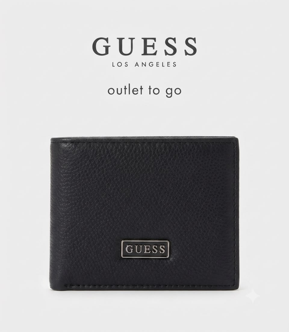 Guess Magnetic Reversible Flex Card Case para Hombre Color Negro
