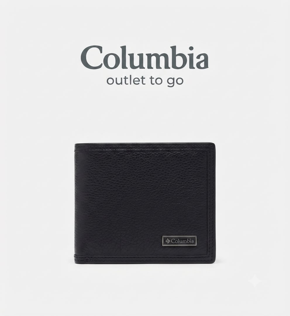 Columbia Cartera Bifold para Hombre Color Negro