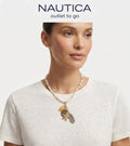 Nautica Collar Perlas y Dijes Náuticos Dorado
