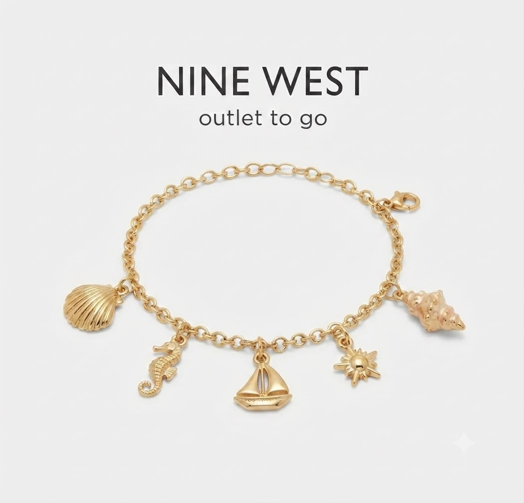 Nine West Tobillera Ocean Dorada Colección Marina