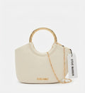 Steve Madden Bolsa Satchel Ivory con Asa Metálica